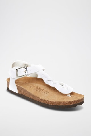 Sandali in ecopelle Aida - Bianco, marrone e nero