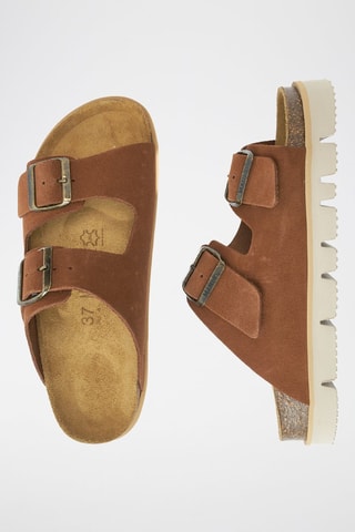 Ciabatte in pelle scamosciata Ana - Marrone