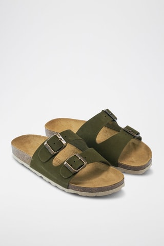 Mules en nubuck Gema - Vert