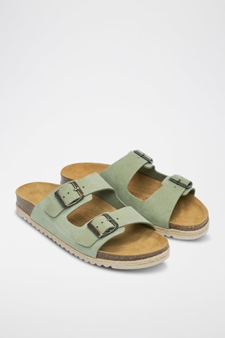 Mules en nubuck Alberto - Vert