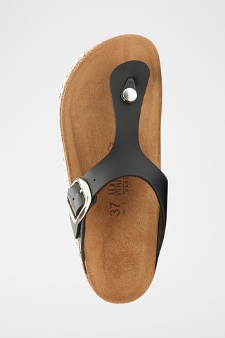Sandales plateformes en éco-cuir Gala - Noir, marron et beige