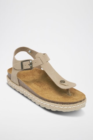 Sandali in pelle scamosciata - Grigio