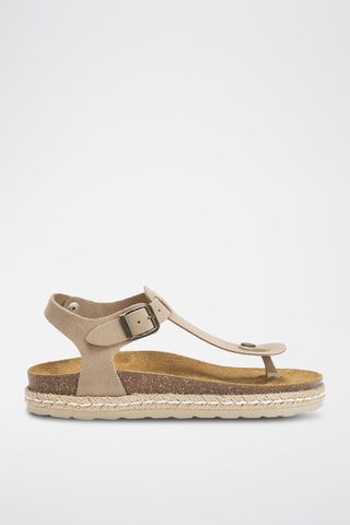 Sandali in pelle scamosciata - Grigio