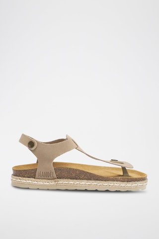 Sandali in pelle scamosciata - Grigio