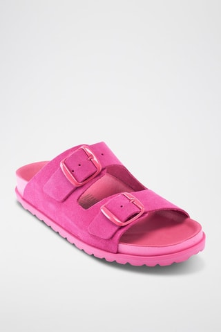 Mules en nubuck Ana - Fuchsia