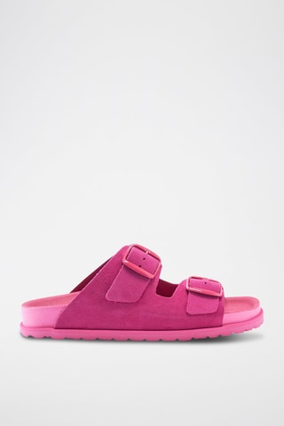 Mules en nubuck Ana - Fuchsia