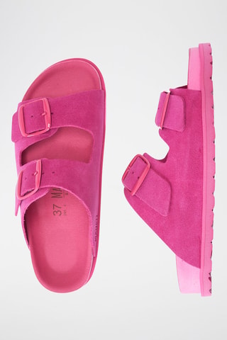 Mules en nubuck Ana - Fuchsia
