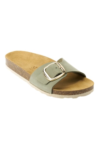 Mules en nubuck - Vert