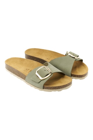 Mules en nubuck - Vert