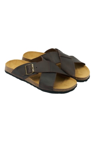 Mules en cuir - Marron