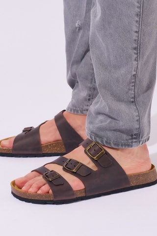 Mules en cuir - Marron