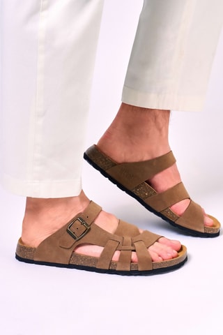 Mules en nubuck - Marron