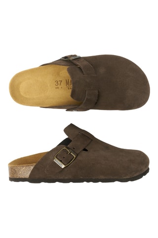 Sabot in pelle scamosciata - Marrone