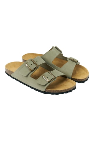 Mules en nubuck - Vert