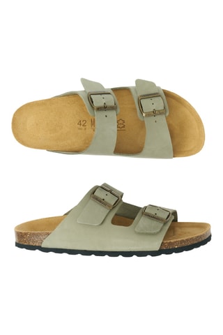 Mules en nubuck - Vert