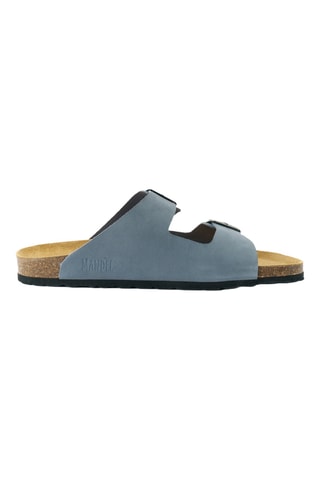 Mules en nubuck - Bleu