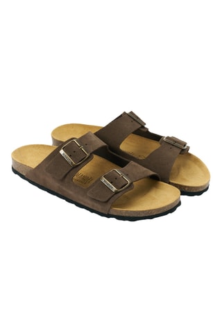 Mules en nubuck - Marron