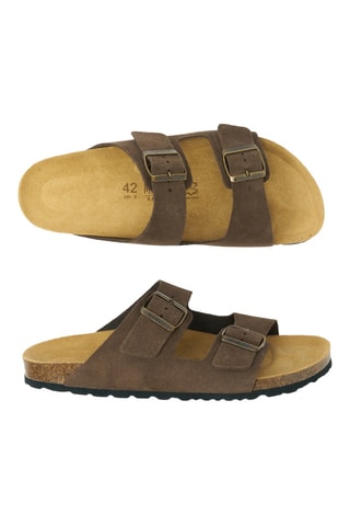 Mules en nubuck - Marron