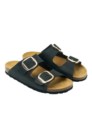 Mules en cuir - Noir