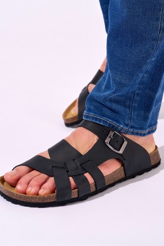 Mules en cuir - Noir