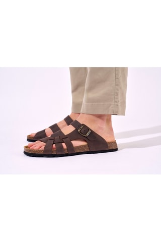 Mules en cuir - Marron