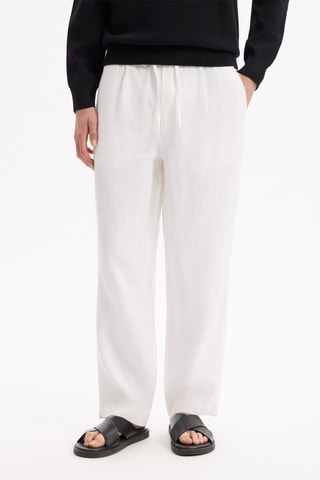 Pantalon loose en lin - Blanc