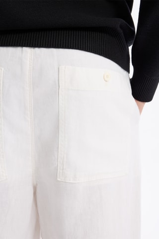 Pantalon loose en lin - Blanc