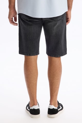 Bermuda regular in jeans - Nero