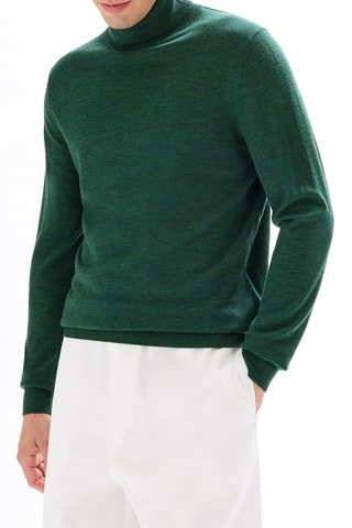 Maglia in lana merino - Verde scuro