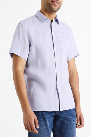 Camicia in lino - Viola