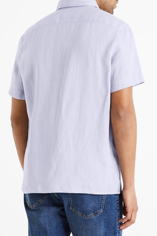 Camicia in lino - Viola