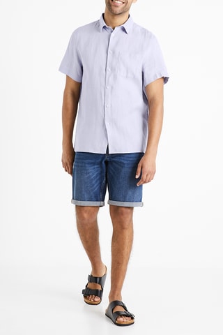 Camicia in lino - Viola