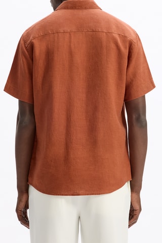 Camicia in lino - Arancione scuro