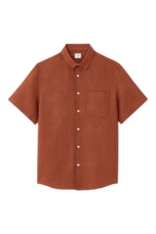 Camicia in lino - Arancione scuro