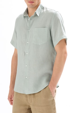 Camicia in lino - Verde chiaro