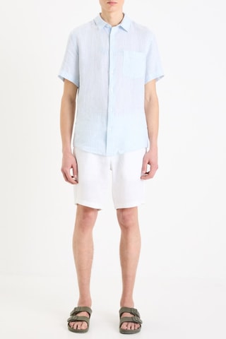 Camicia in lino - Blu