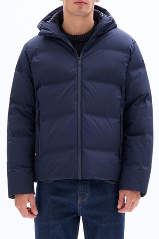 Piumino con cappuccio - Navy