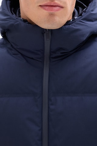 Piumino con cappuccio - Navy