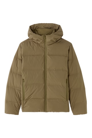 Piumino con cappuccio - Taupe