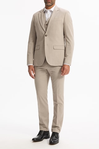 Pantaloni slim da completo - Beige chiaro