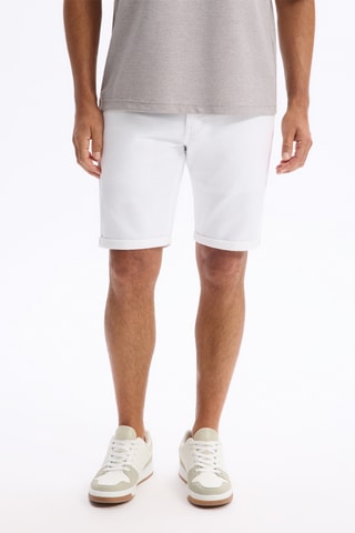 Bermuda regular in jeans - Bianco