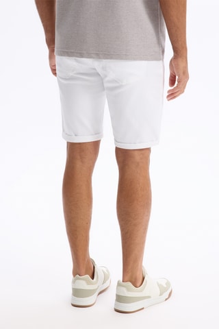 Bermuda regular in jeans - Bianco