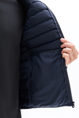 Piumino light con cappuccio - Navy