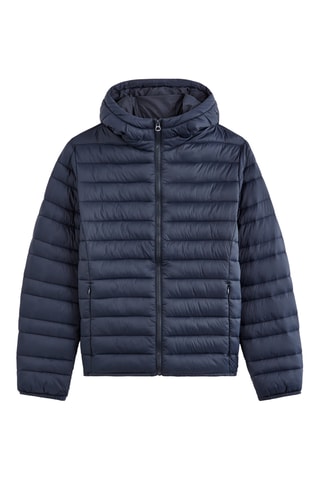 Piumino light con cappuccio - Navy