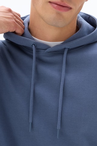 Felpa con cappuccio. - Blu