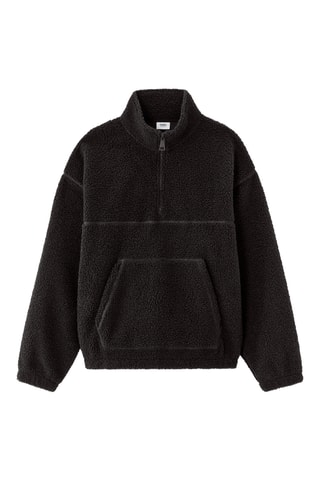 Felpa in pile - Nero