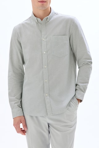 Camicia regular - Verde scuro