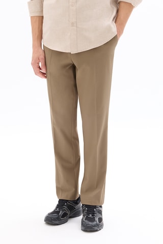 Pantaloni straight - Beige