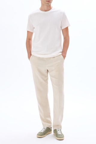 Pantaloni straight - Beige