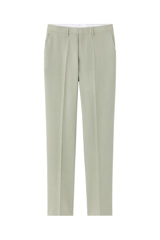 Pantaloni slim da completo in lino - Verde